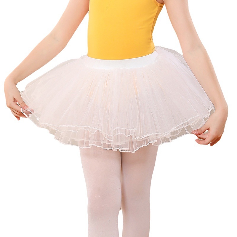 Négy rétegű tüll balett szoknya táncra, hercegnő stílus, 95% spandex, 3-8 éves gyerekeknek.