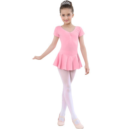 Capeisa Rochie de balet pentru copii, din bumbac, dintr-o bucată, pentru antrenament, fete, 3–8 ani (Bumbac 93%)