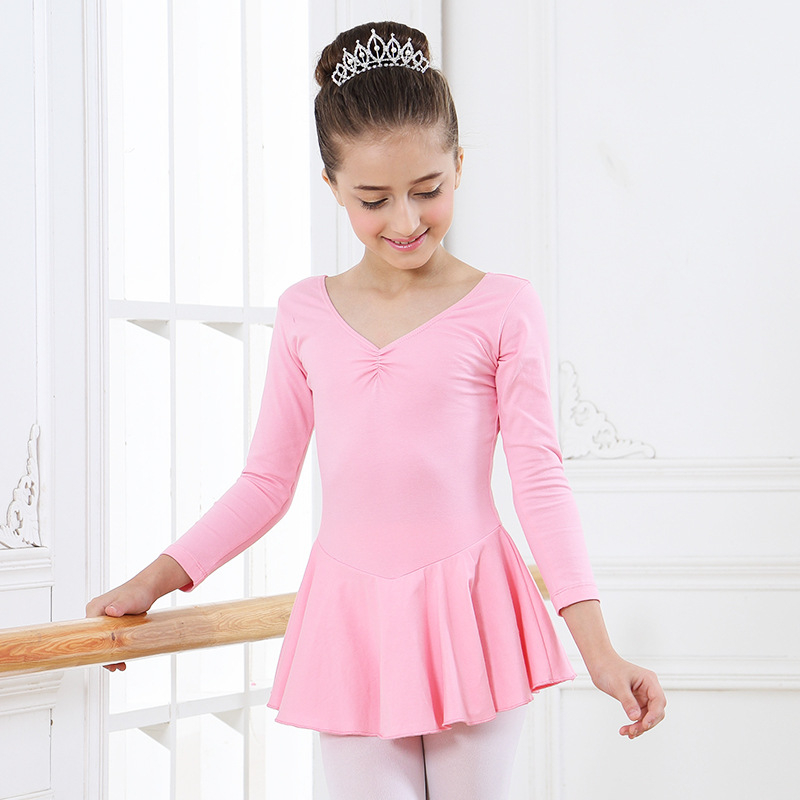 Capeisa Rochie de balet pentru copii, din bumbac, dintr-o bucată, pentru antrenament, fete, 3–8 ani (Bumbac 93%)