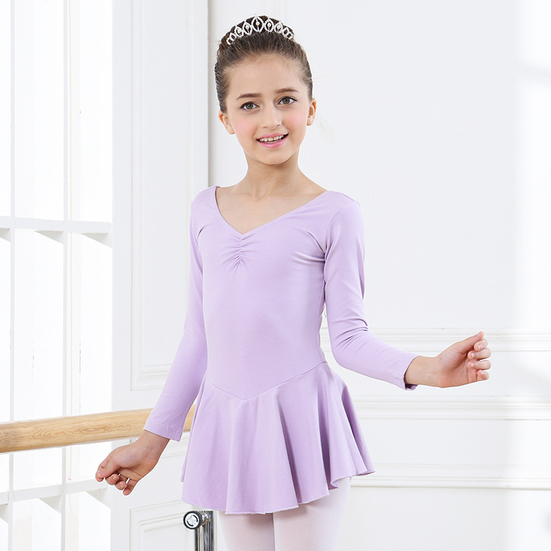 Capeisa Rochie de balet pentru copii, din bumbac, dintr-o bucată, pentru antrenament, fete, 3–8 ani (Bumbac 93%)