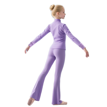 Set de dans pentru fete cu mâneci lungi, primăvara 2025, țesătură Tr, PVC 90–95%, stil chinezesc, retro literar