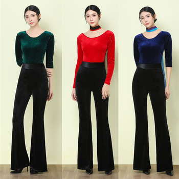 Costum de dans modern pentru femei, din catifea auriu, material: 80% poliester (căptușeală 80%), pentru iarnă și toamnă; potrivit pentru balet, dansuri latine, dansuri etnice și dansuri standard naționale