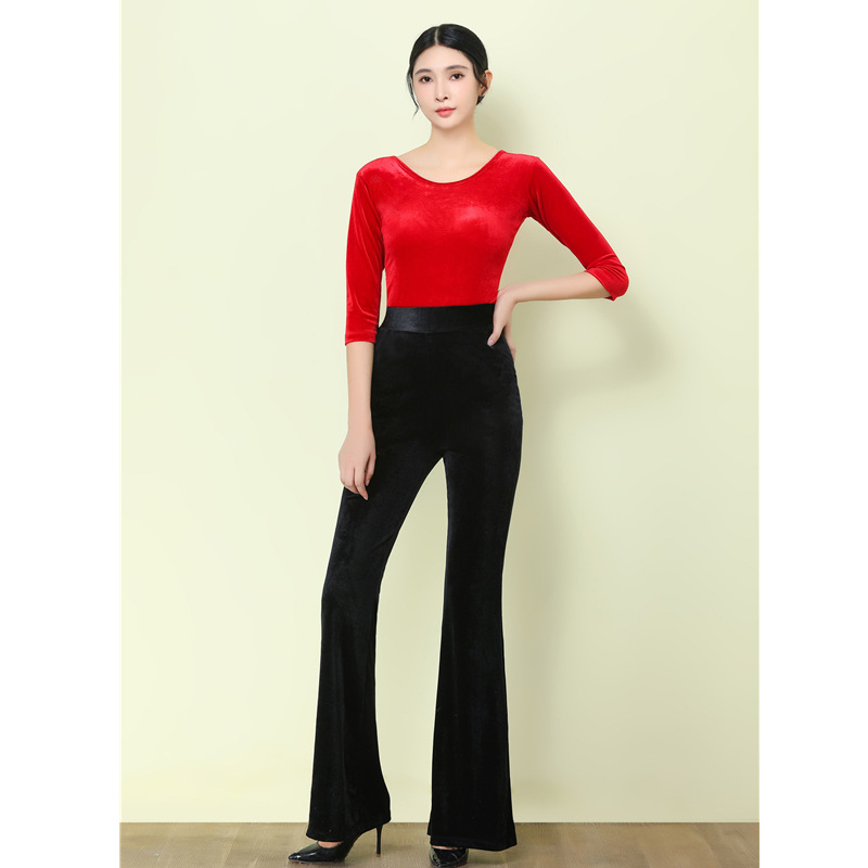 Costum de dans modern pentru femei, din catifea auriu, material: 80% poliester (căptușeală 80%), pentru iarnă și toamnă; potrivit pentru balet, dansuri latine, dansuri etnice și dansuri standard naționale