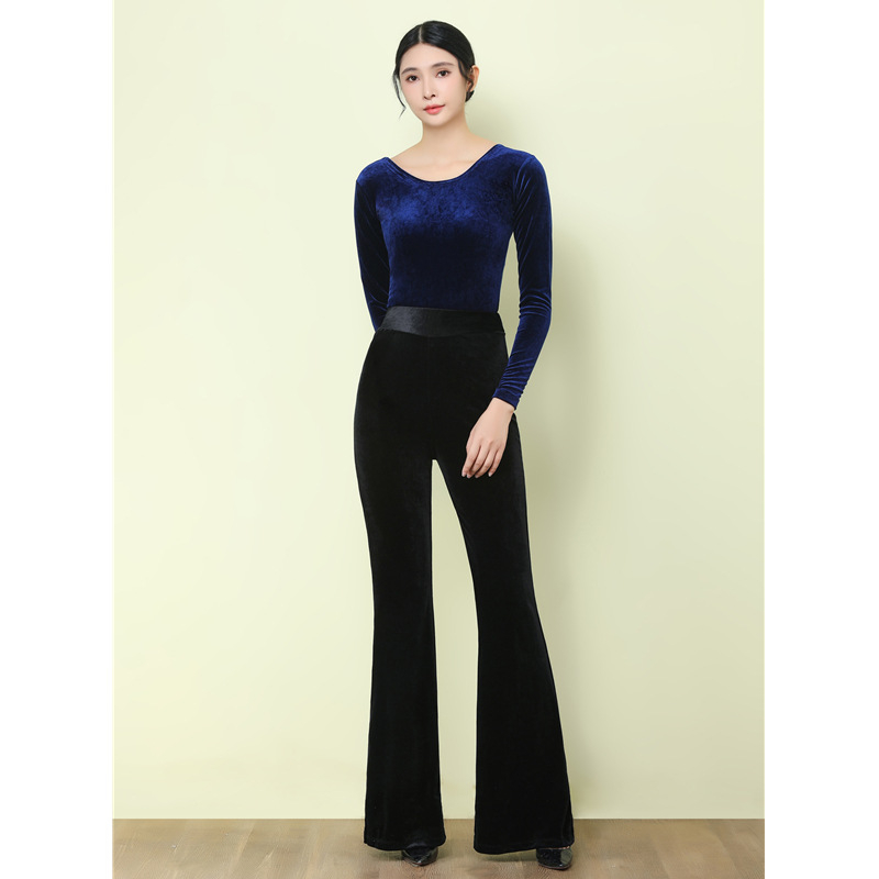 Costum de dans modern pentru femei, din catifea auriu, material: 80% poliester (căptușeală 80%), pentru iarnă și toamnă; potrivit pentru balet, dansuri latine, dansuri etnice și dansuri standard naționale