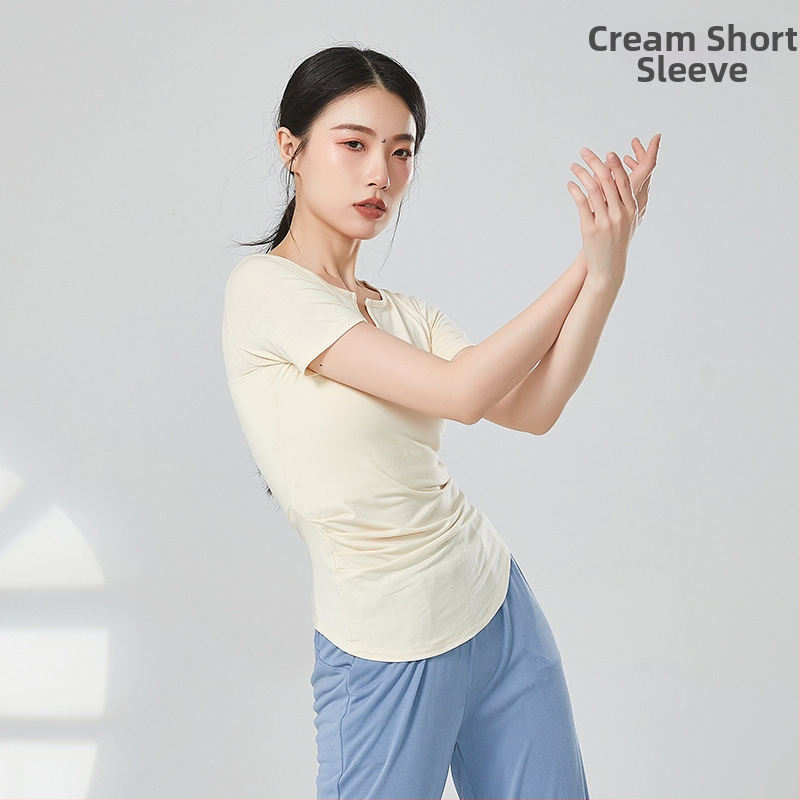 Brahman Yoga Női Modern Tánc Hosszú Ujjú Top Modal Szövet, 95% Pamut Béléssel