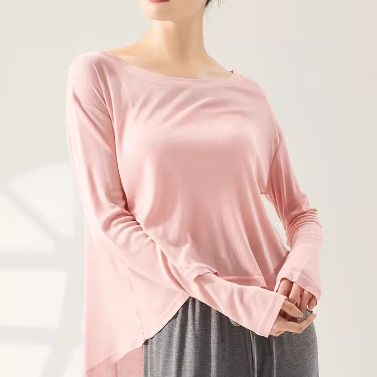 Модерен танцов топ, свободен къс ръкав, плат от имитационен тенсел/полиестер, унисекс за възрастни, за сцена/балет/хип-хоп