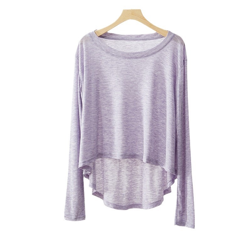 Модерен танцов топ, свободен къс ръкав, плат от имитационен тенсел/полиестер, унисекс за възрастни, за сцена/балет/хип-хоп