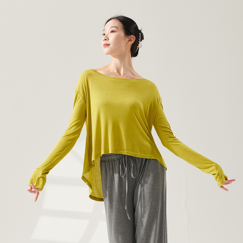 Модерен танцов топ, свободен къс ръкав, плат от имитационен тенсел/полиестер, унисекс за възрастни, за сцена/балет/хип-хоп