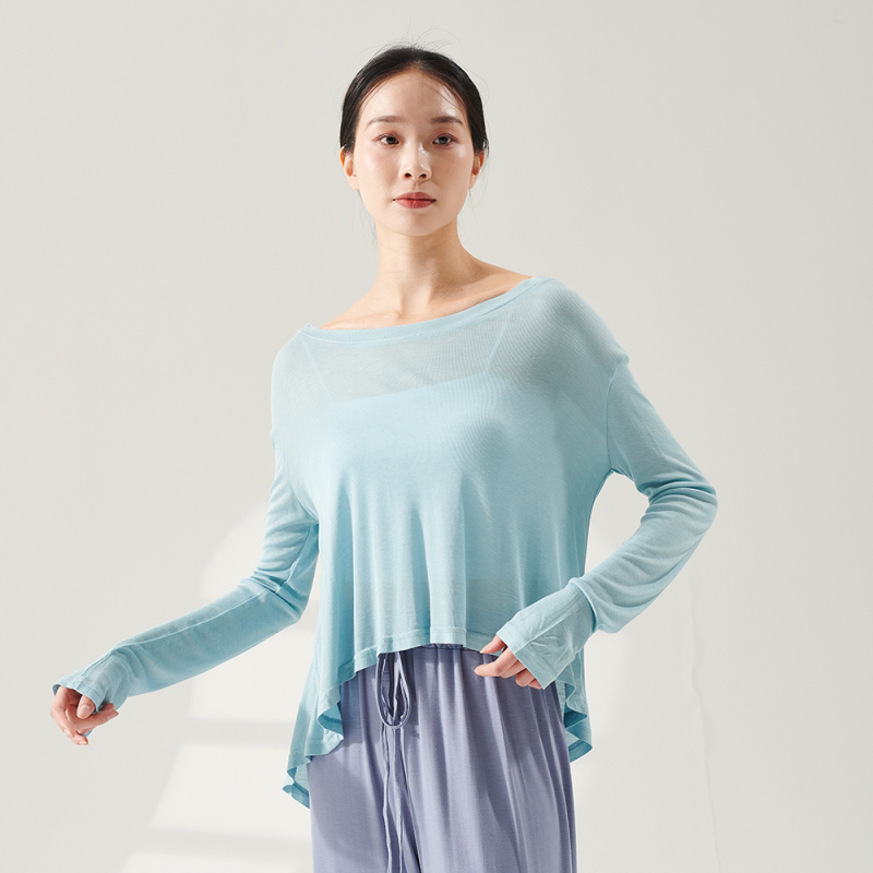 Модерен танцов топ, свободен къс ръкав, плат от имитационен тенсел/полиестер, унисекс за възрастни, за сцена/балет/хип-хоп