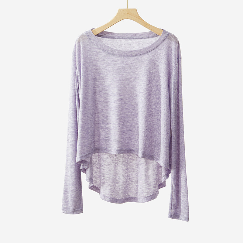 Модерен танцов топ, свободен къс ръкав, плат от имитационен тенсел/полиестер, унисекс за възрастни, за сцена/балет/хип-хоп