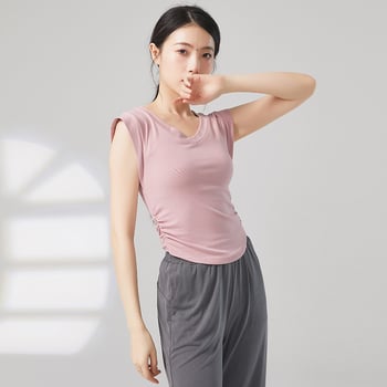 Top fără mâneci pentru dans modern, decolteu în V, țesătură viscoză 93%