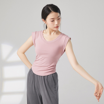 Top fără mâneci pentru dans modern, decolteu în V, țesătură viscoză 93%