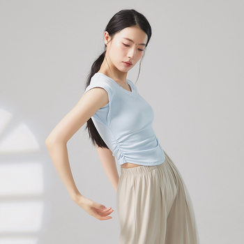 Top fără mâneci pentru dans modern, decolteu în V, țesătură viscoză 93%