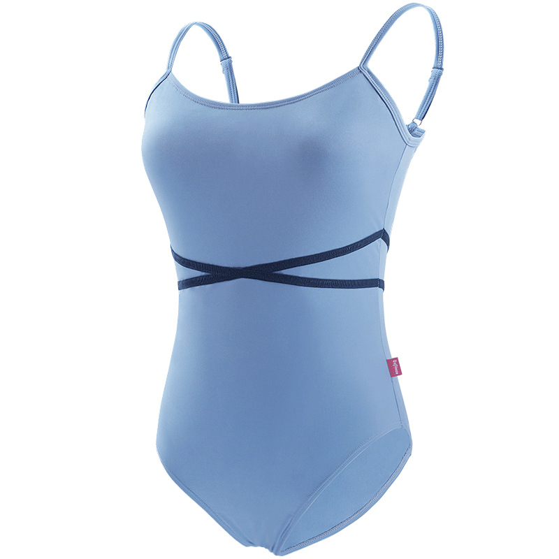 Ženski moderni plesni jumpsuit s trakama i preklopom struka, najlon tkanina, ljeto, balet i etnički ples