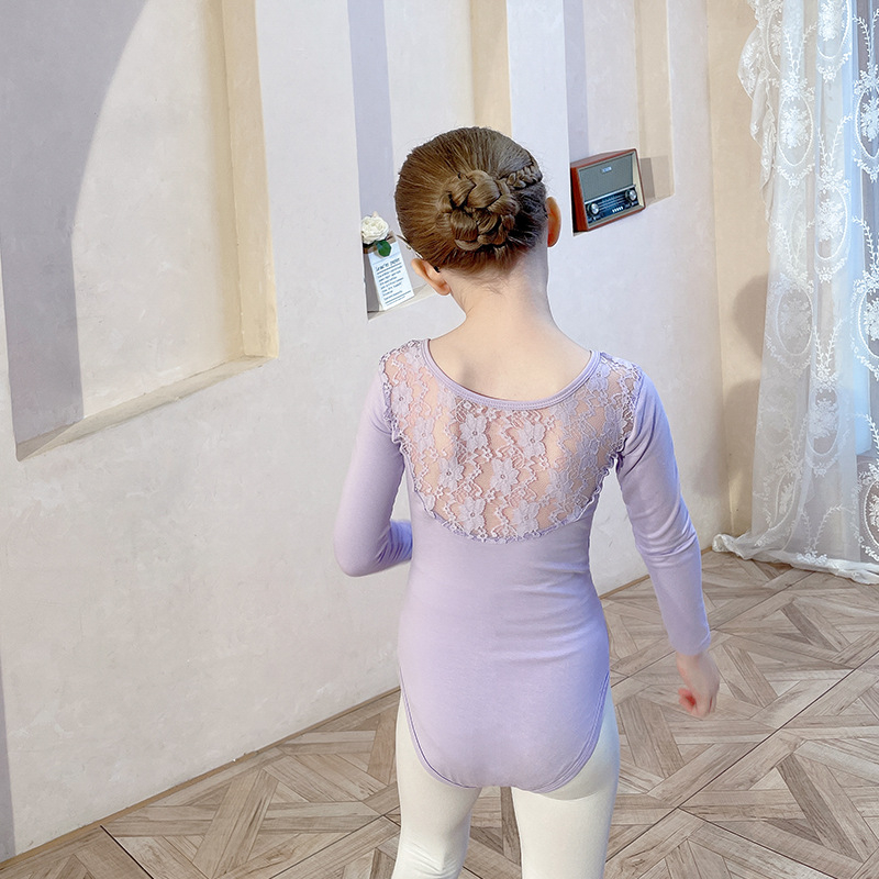 Детски балетен костюм за тренировки, памук 95%, за момичета 3–8 г., стил корейски, марка Bina poem