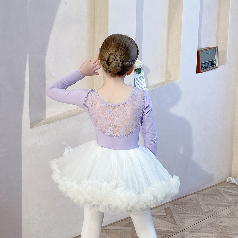 Детски балетен костюм за тренировки, памук 95%, за момичета 3–8 г., стил корейски, марка Bina poem