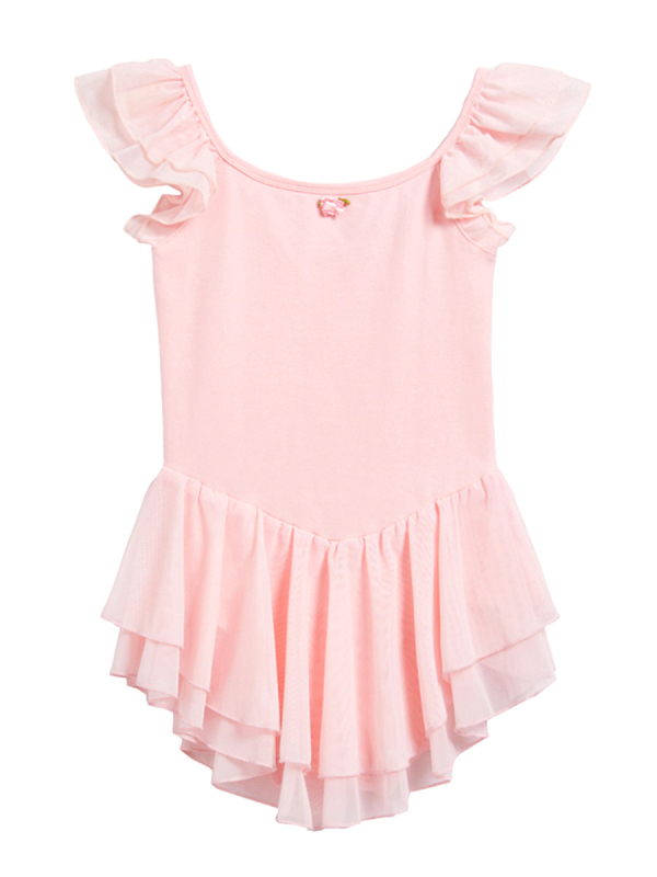 Rochie de dans pentru copii, vară, tutu balet pentru antrenament, 95% bumbac, țesătură moale tratată, stil drăguț