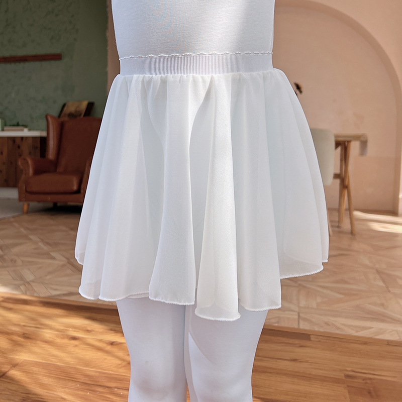 Fustă de balet pentru copii, din nylon, talie cu șnur, stil coreean, pentru copii 3–8 ani