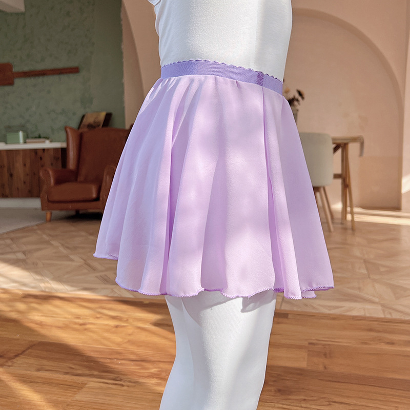 Fustă de balet pentru copii, din nylon, talie cu șnur, stil coreean, pentru copii 3–8 ani