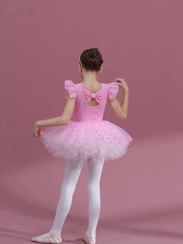 Dječja pamučna plesna haljina za vježbanje – 95% pamuk, za djevojčice, 3–8 godina, kineski ples