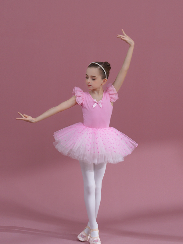 Dječja pamučna plesna haljina za vježbanje – 95% pamuk, za djevojčice, 3–8 godina, kineski ples