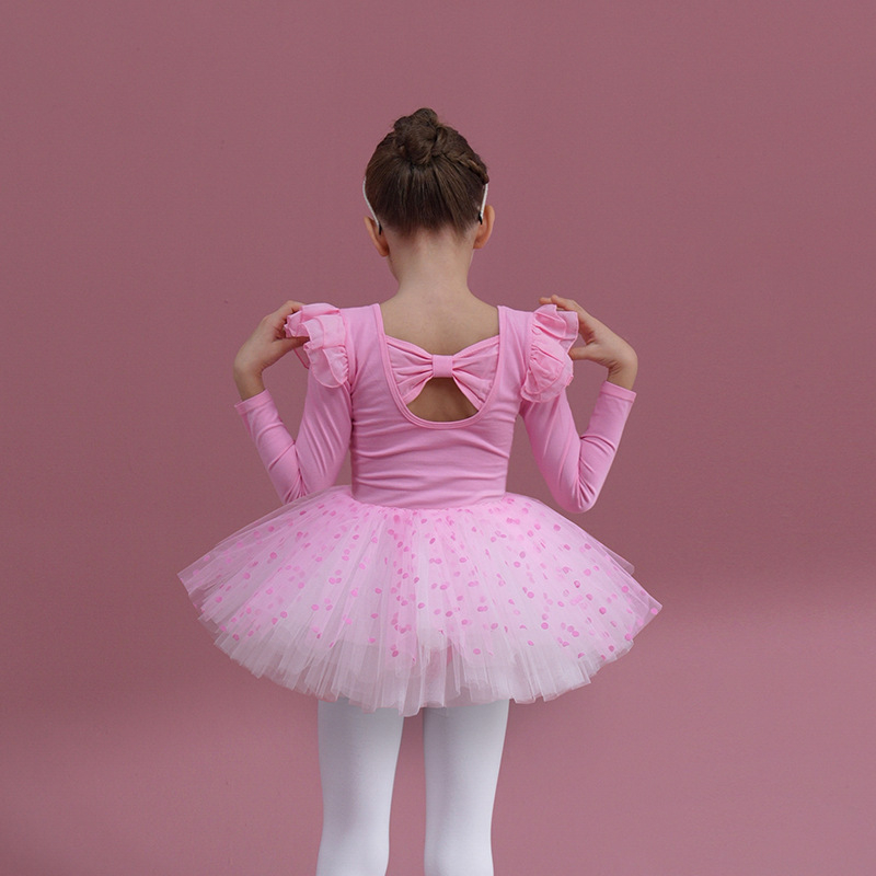 Dječja pamučna plesna haljina za vježbanje – 95% pamuk, za djevojčice, 3–8 godina, kineski ples