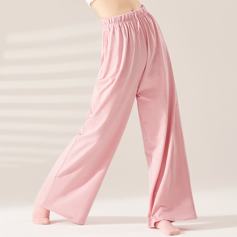 Iron Arrow Танцови панталони за възрастни жени за балет - модерен стил, висока талия, прави крачоли, памучна материя