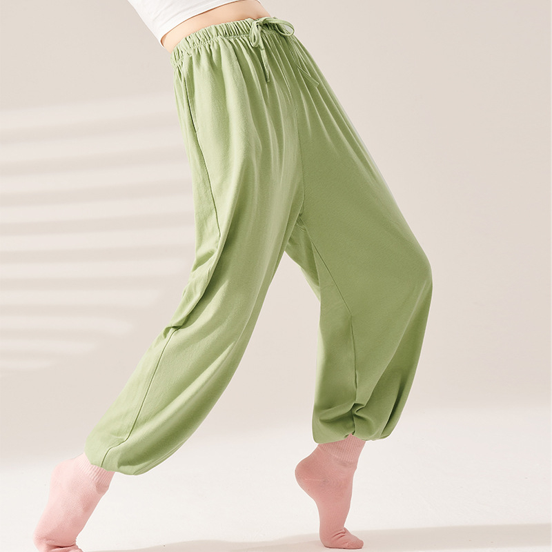 Iron Arrow Танцови панталони за възрастни жени за балет - модерен стил, висока талия, прави крачоли, памучна материя