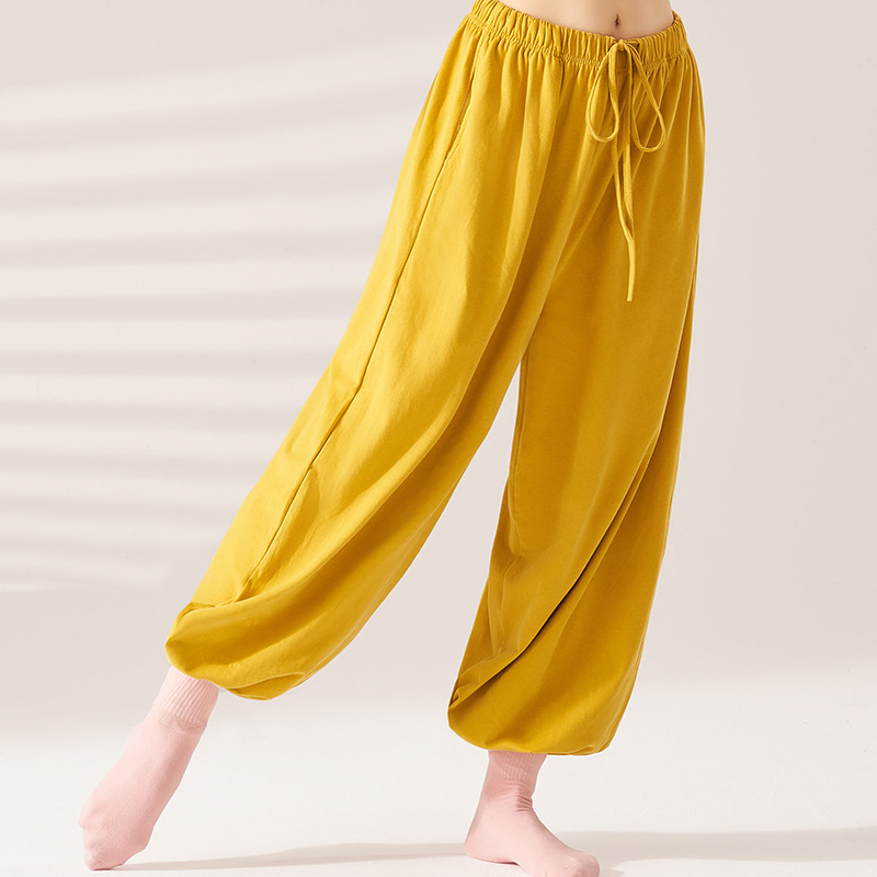 Iron Arrow Танцови панталони за възрастни жени за балет - модерен стил, висока талия, прави крачоли, памучна материя