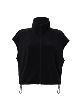 Ženski plesni top s zipom i stojećim ovratnikom, fleece podstava, zimski baletni top; materijal poliester, podstava spandex, punilo poliester vlakna