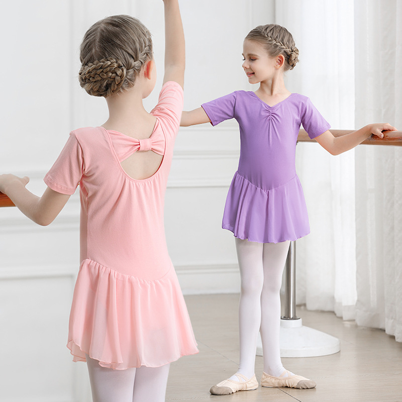 Rochie balet pentru copii cu tutu, costum din bumbac 95%, pentru vârsta 3–8 ani, primăvară 2024