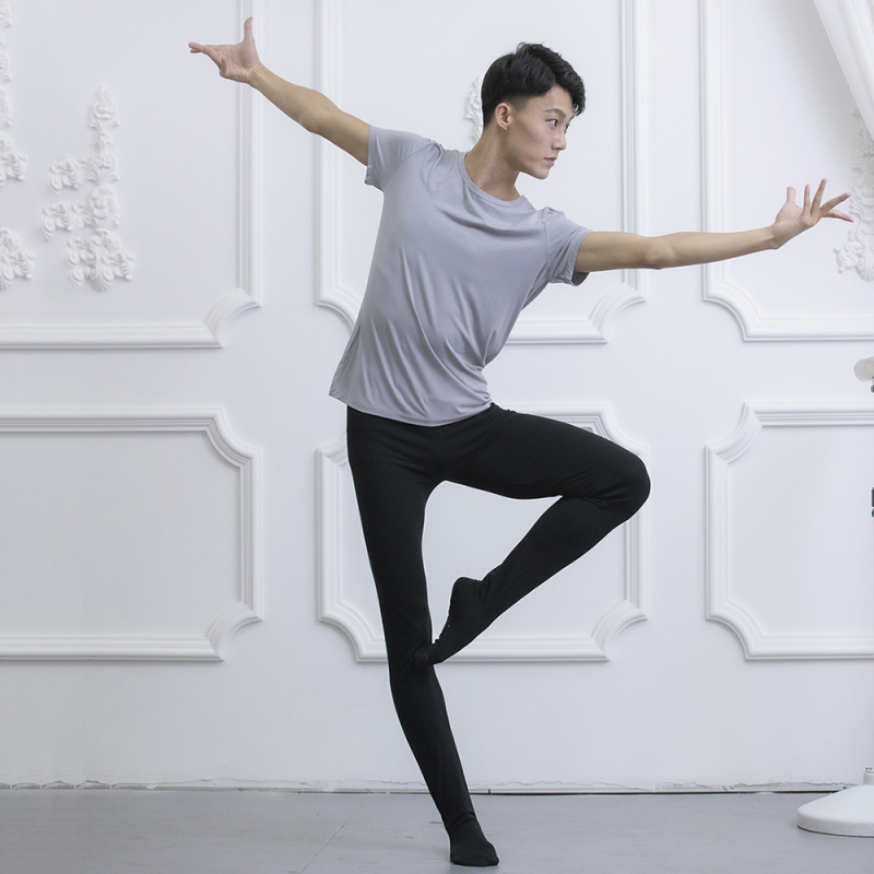 Pantaloni de antrenament pentru dans pentru bărbați, material bumbac 92%, model solid, potriviți pentru scenă, street dance, balet și dans popular