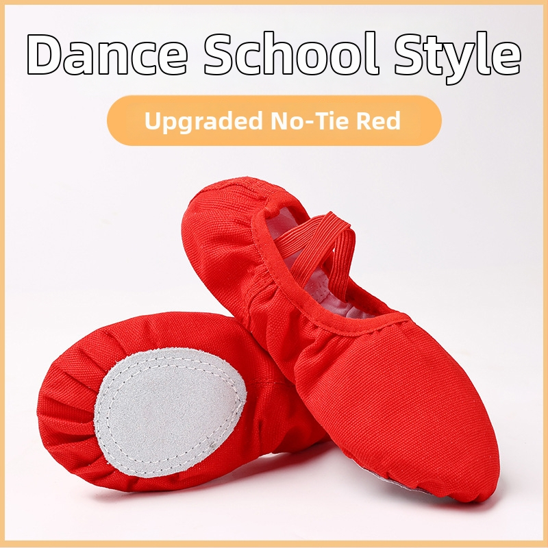 Deti baletové tanečné topánky – plátená vrchná časť, kožená podrážka, šnúrky, unisex, na balet