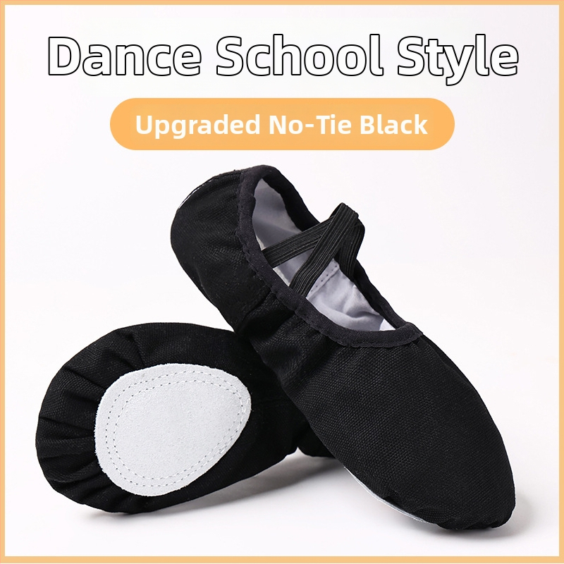 Deti baletové tanečné topánky – plátená vrchná časť, kožená podrážka, šnúrky, unisex, na balet