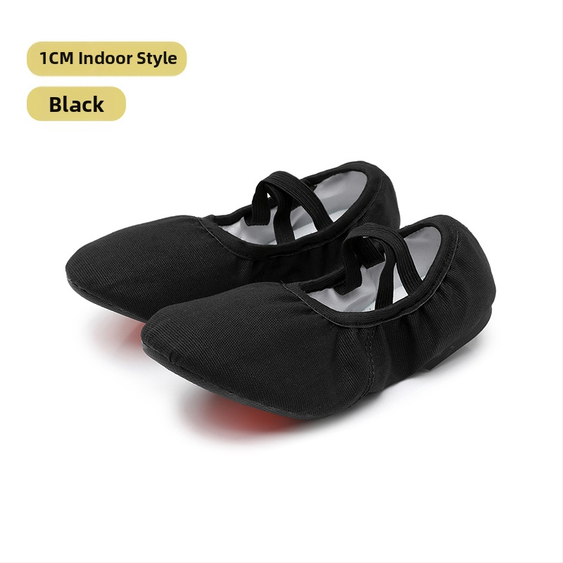 Ženske plesne cipele – balet/moderni ples, gornji dio od platna, potplat od teleće tetive, bez vezica, za unutarnju i vanjsku upotrebu