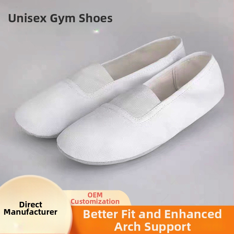 Tanečné topánky na balet a moderný tanec, unisex; vrchný materiál: plátno a bavlna; podrážka: PU; priedušné, rýchloschnúce, ľahké a odolné voči opotrebeniu.