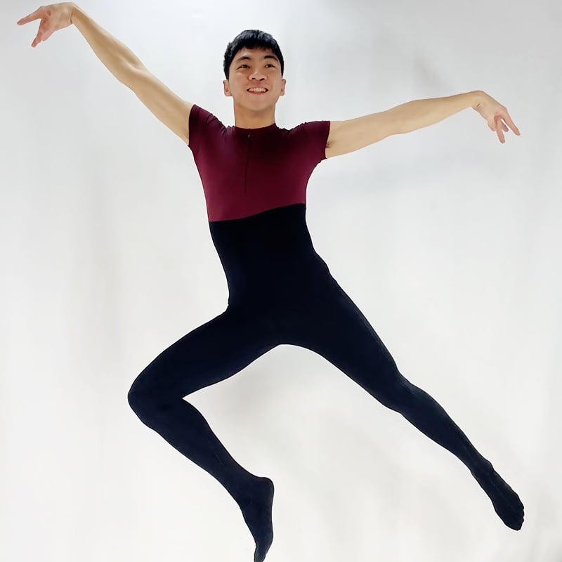 Set de îmbrăcăminte pentru balet masculin: leotard cu picioare acoperite, ciorapi și top de antrenament cu mâneci scurte pentru spectacole și antrenament. Material: amestec de nailon, 85% nailon. Potrivit pentru toate sezoanele, model monocrom