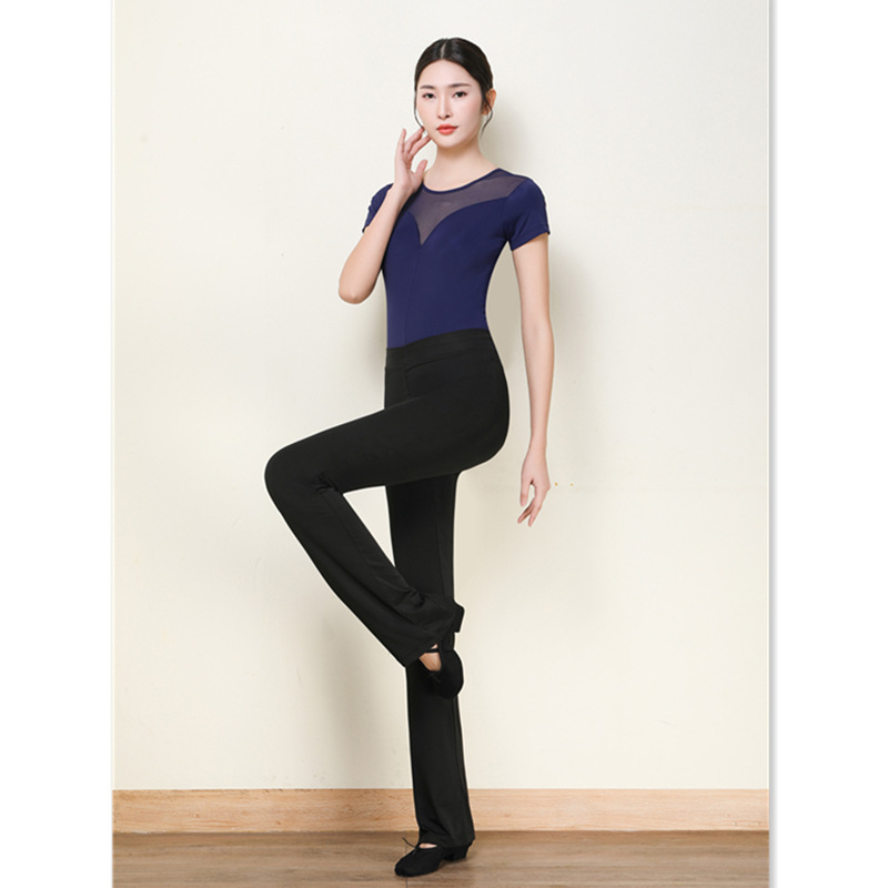 Moderni plesni kostim za odrasle žene, tkanina od Bamboo Charcoal Fiber, 80% najlon, podstava Bamboo Charcoal Fiber s 90% najlona, pogodan za balet, latino i društvene plesove, trening odjeća.