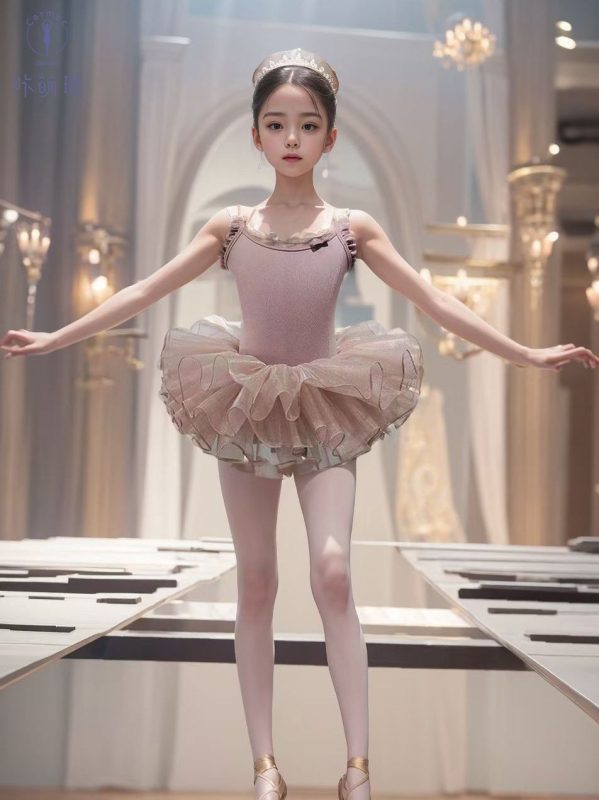 Set de dans pentru copii – costumas balet cu tutu, stil prințesă, pentru fete între 3 și 8 ani, vară 2023