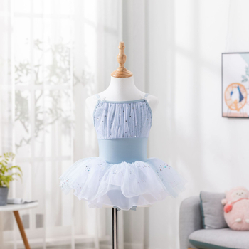 Meet xi Dječji plesni trening kostim, najlon tkanina s mekanom obradom, stil 1628, za uzrast 8+