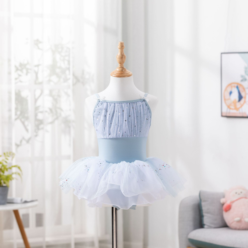 Meet xi Dječji plesni trening kostim, najlon tkanina s mekanom obradom, stil 1628, za uzrast 8+