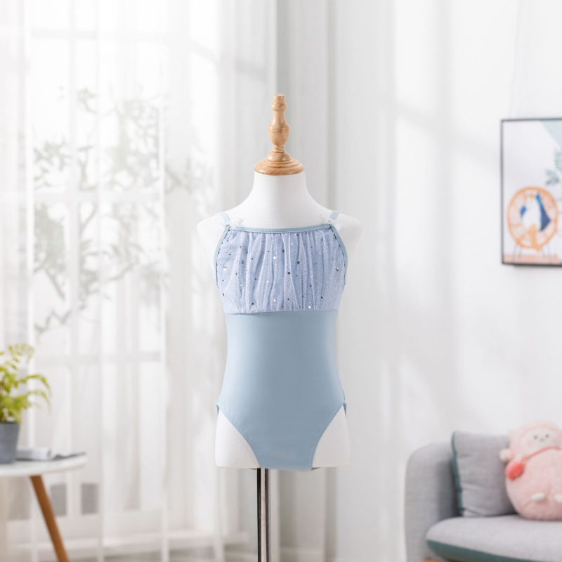 Meet xi Dječji plesni trening kostim, najlon tkanina s mekanom obradom, stil 1628, za uzrast 8+