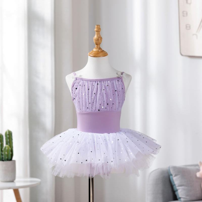 Meet xi Dječji plesni trening kostim, najlon tkanina s mekanom obradom, stil 1628, za uzrast 8+