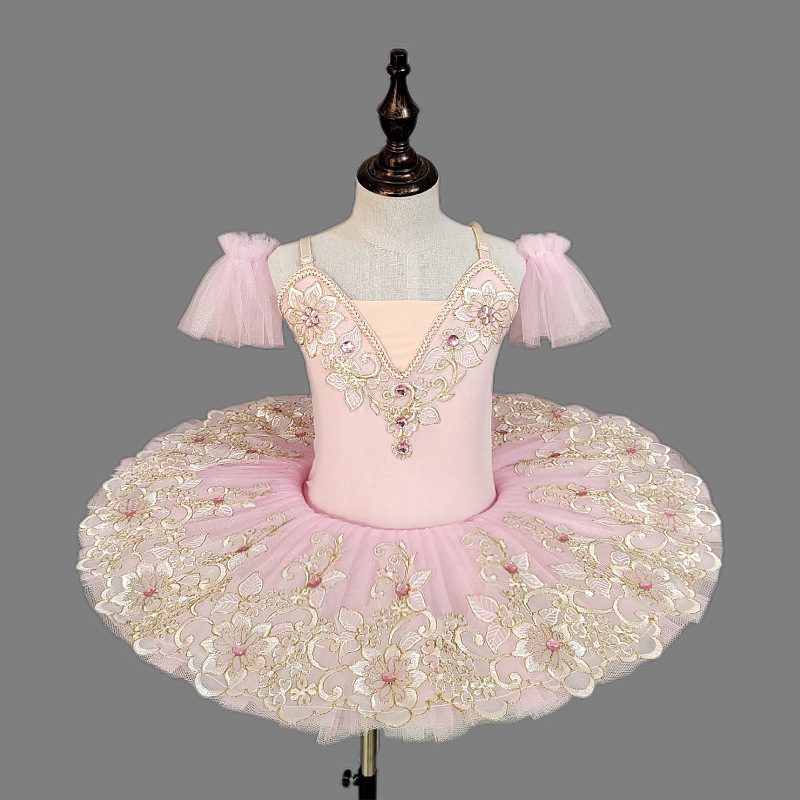 Dječji baletni kostim s kratkim rukavima i tutu suknjom, stil princeze, 40% spandex, za djecu od 8 godina