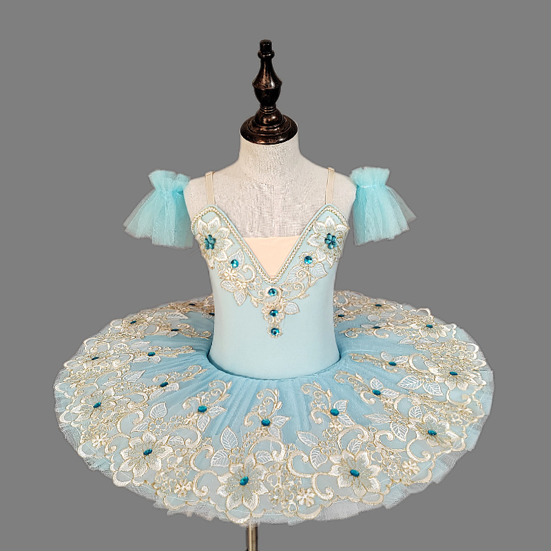 Dječji baletni kostim s kratkim rukavima i tutu suknjom, stil princeze, 40% spandex, za djecu od 8 godina