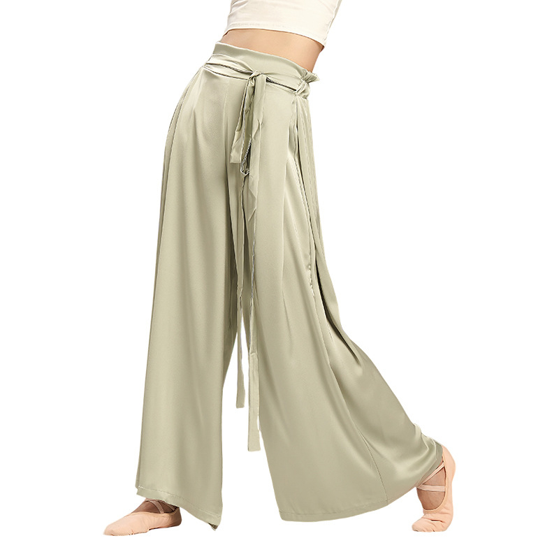 Ženske moderne hlače za ples za trening - šifon, 100% poliester, široke nogavice, za pozornicu i folklorni ples