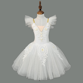 Dječja baletna haljina s tutu, stil princeze, 40% elastan, za djevojčice starije od 8 godina (iznad 140 cm), za sve sezone