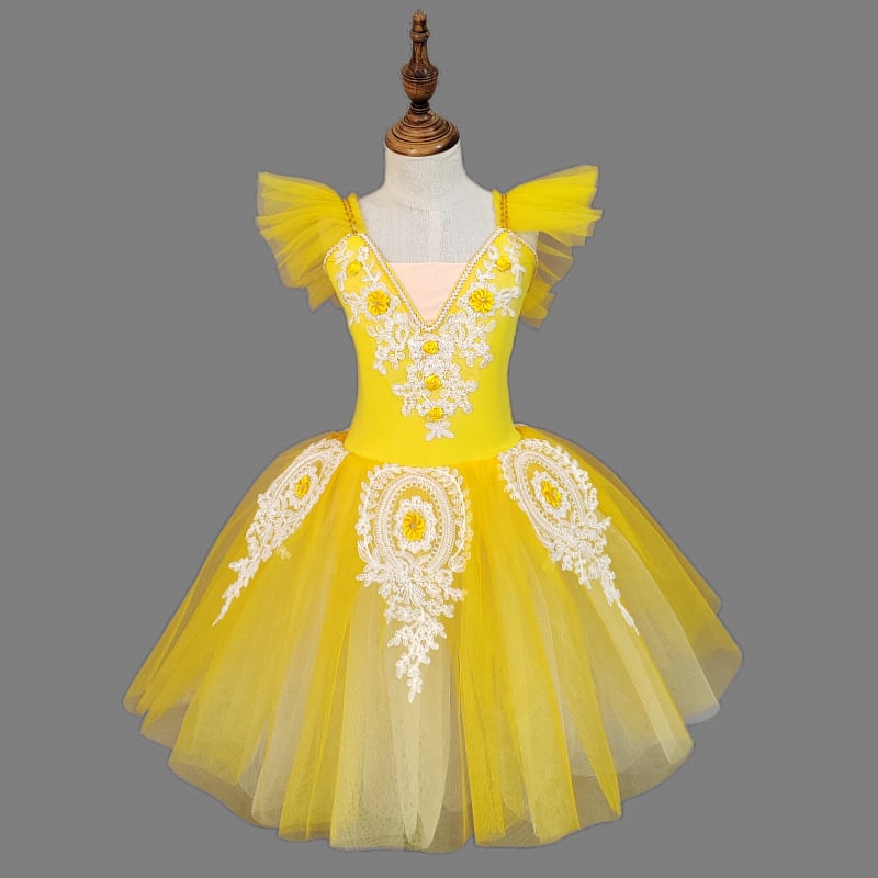 Dječja baletna haljina s tutu, stil princeze, 40% elastan, za djevojčice starije od 8 godina (iznad 140 cm), za sve sezone