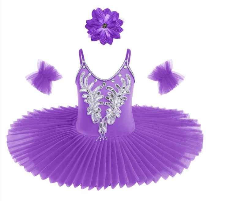 Gyermek balett tutu szoknya - plisírozott, kötött poliészter, hercegnő-stílus, lányoknak, 8 év felett