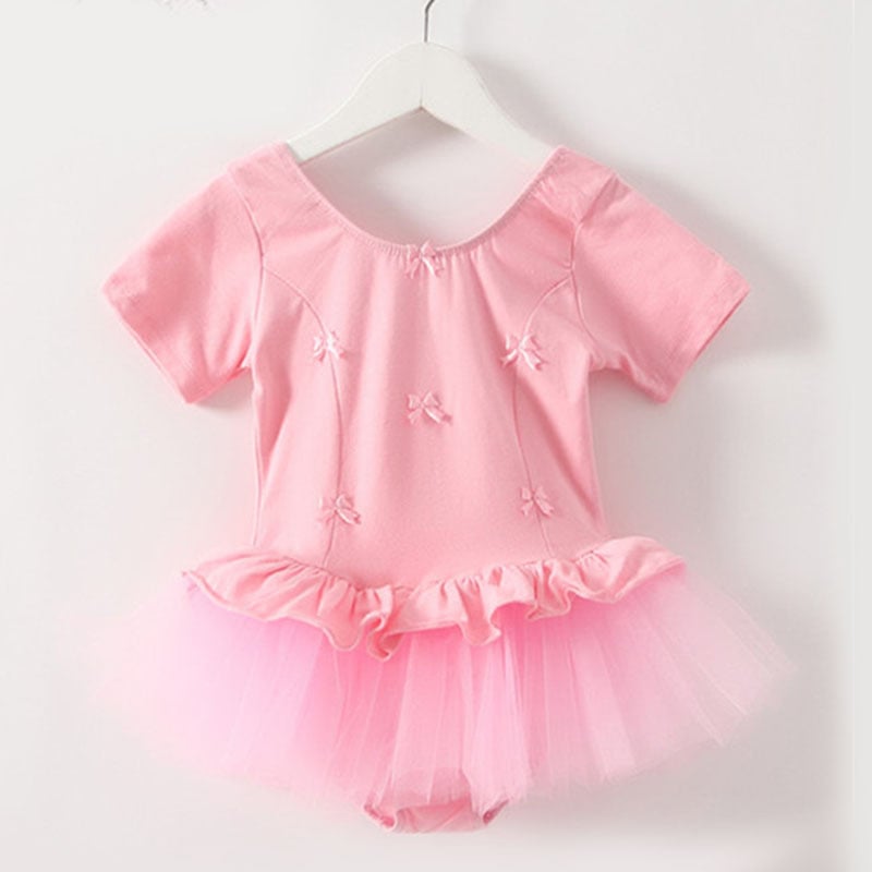 Gyerek balett ruha hálós hosszú ujjú edzőruha, hercegnő stílus, 95% pamut, 3–8 éveseknek